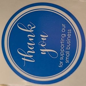 50 ct  2"  Blue Thank You for Supporting Small Business 2" Round Labels